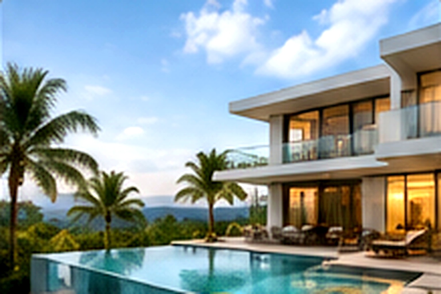 Modern villa with infinity pool