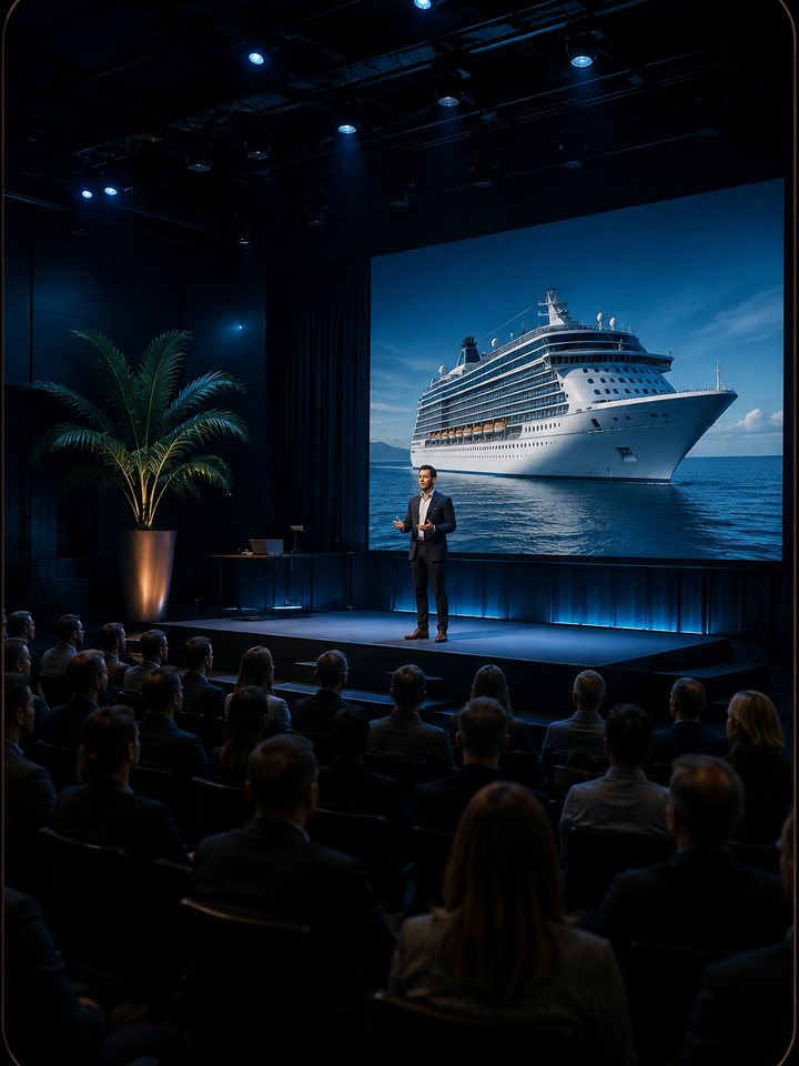 Supplier presentation to a room of advisors — Industry Life Xperience